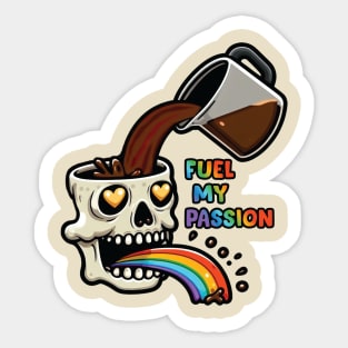 Fuel My Passion // Coffee lover Sticker